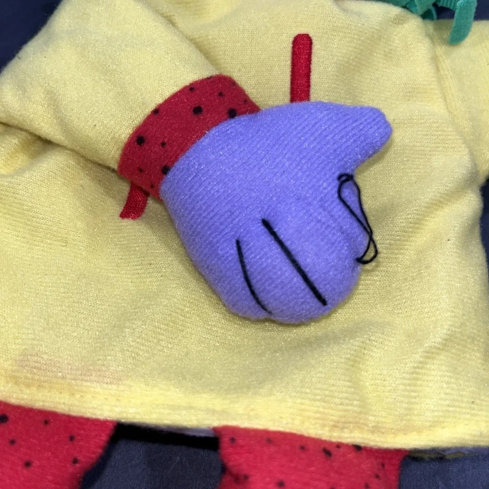 Vintage The Letter People Hand Puppet Plush Mr. H Happy Hair Abrams Learning